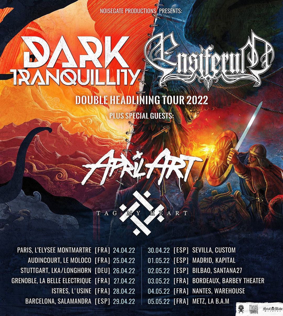 TAG MY HEART - Dark Tranquillity Ensiferum Double Headlining Tour 2022